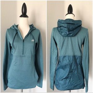 NWOT Adidas Climalite Quarter Zip Hooded Pullover